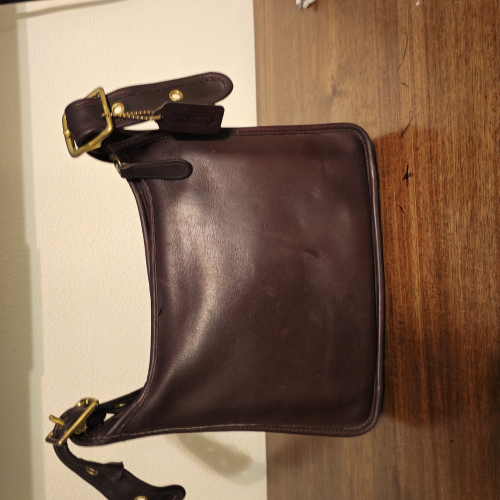Compact Brown Leather Belt Bag with Adjustable Strap